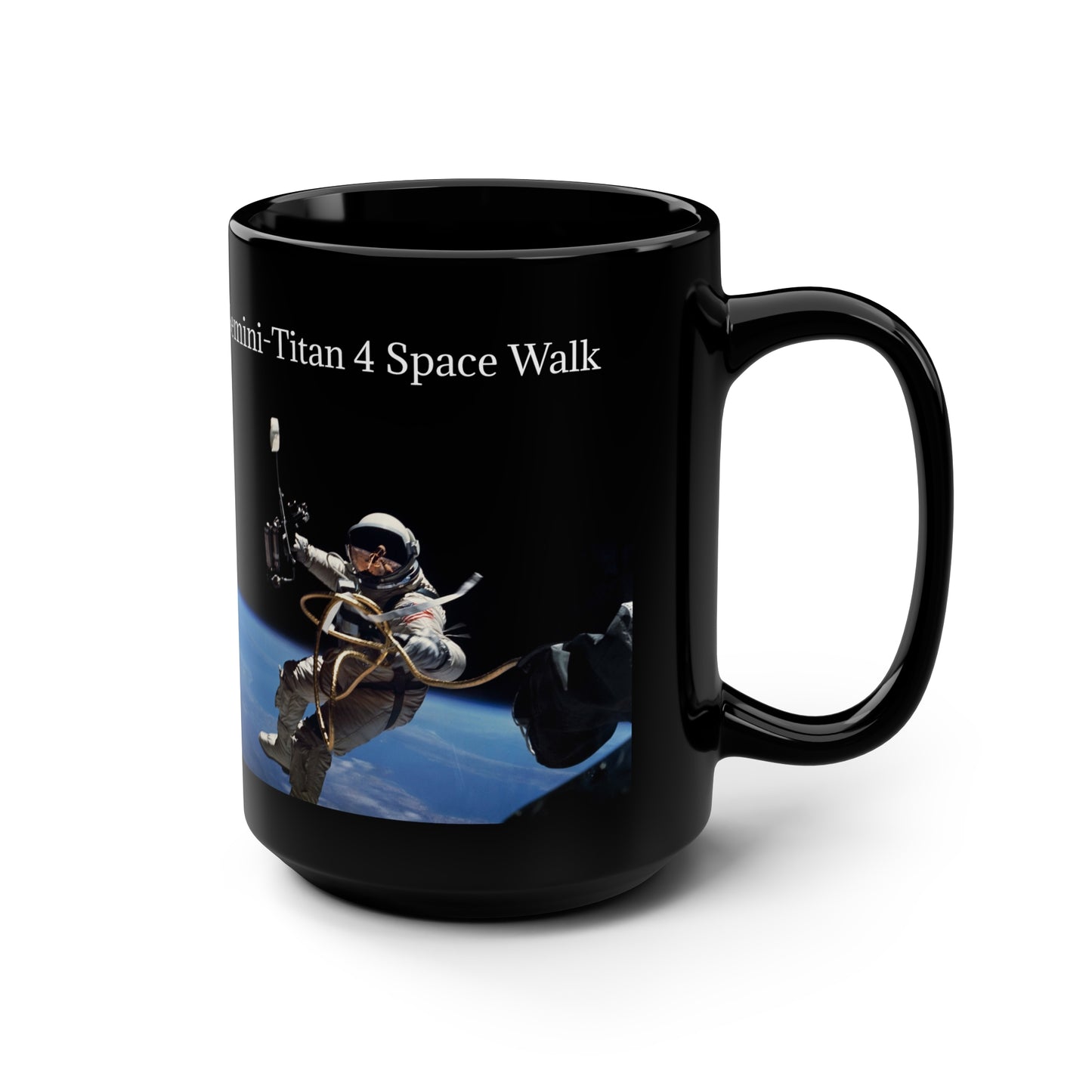 12. Space Walk Mug, Black 15oz