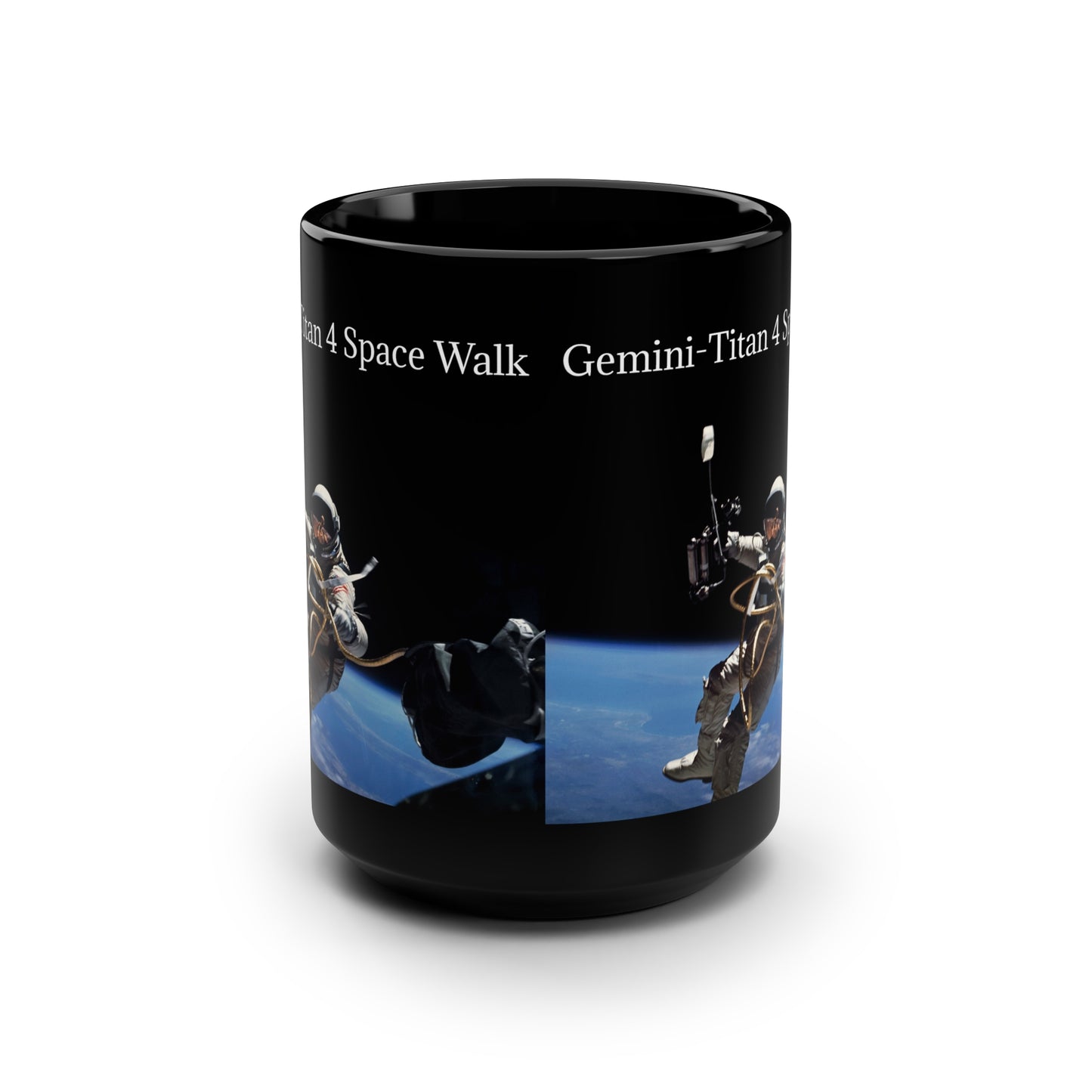 12. Space Walk Mug, Black 15oz