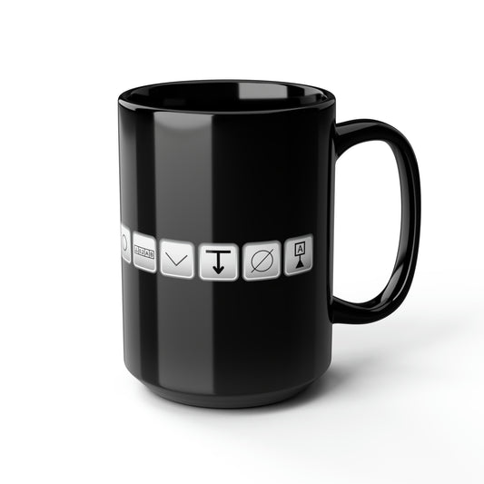 22. GD&T Black Mug, 15oz  | Engineering Mug